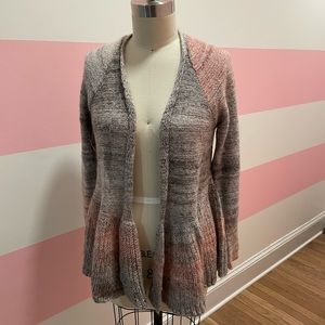 Anthropologie peplum cardigan size medium